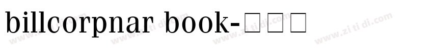 billcorpnar book字体转换